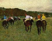 Edgar Degas Horseracing in Longchamps oil painting picture wholesale